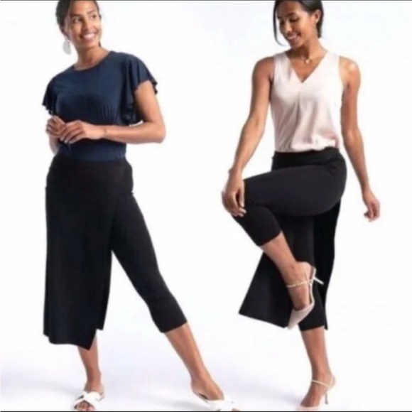 Yoga Pants With Skirt Overlay